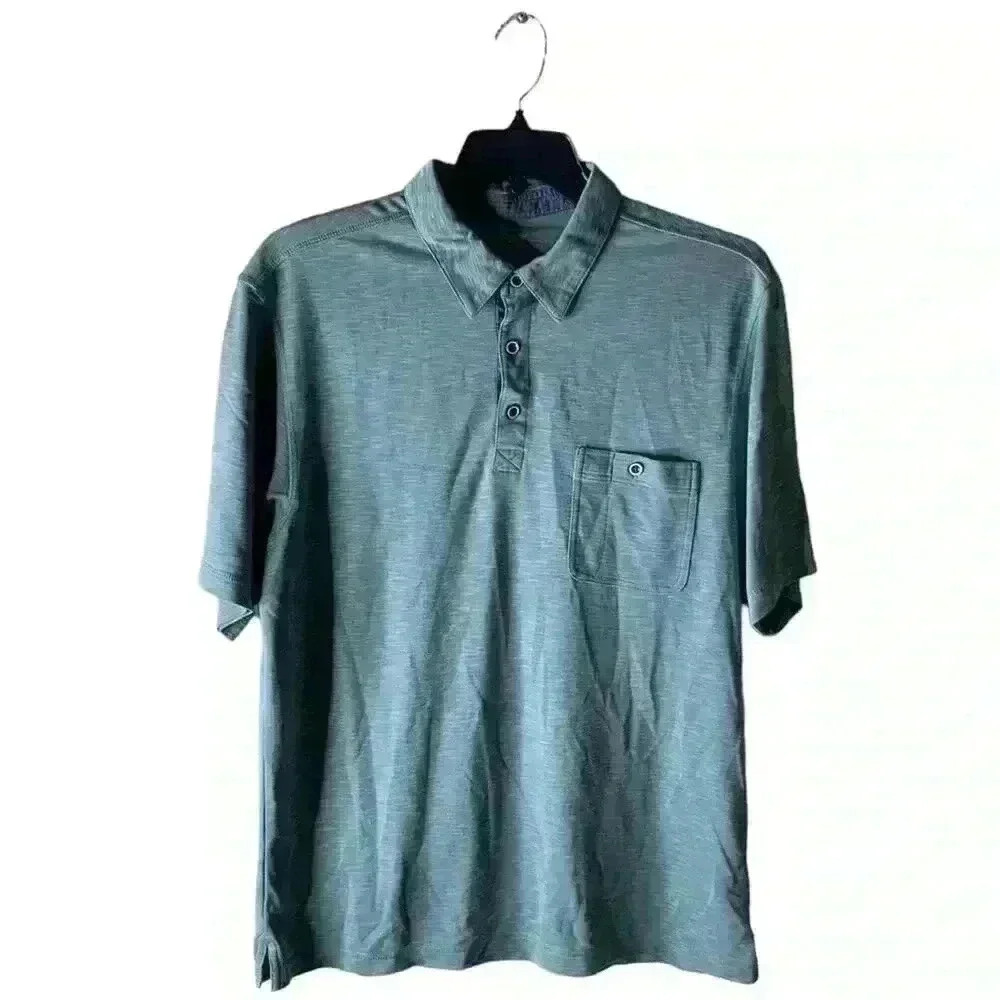 Weatherproof Vintage Polo Shirt Men's Size Large Short Sleeves Front Pocket Top